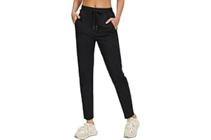CANSEN Womens Athletic Pants Lightweight Quick Dry Jogging Pants with Pockets for Lounge, Workout, Hikking, Golf, Travel