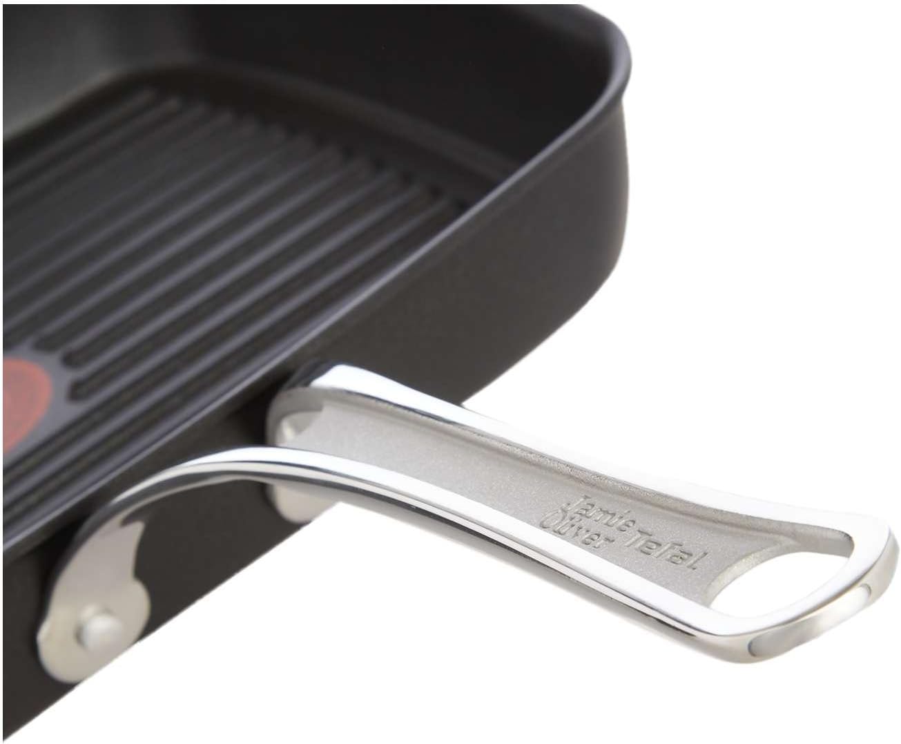 Tefal Jamie Oliver Hard Anodised Premium Series Grill Pan - 23x27cm, Black, 23 x 27 cm - Image 3
