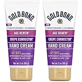 Gold Bond Age Renew Crepe Corrector Hand Cream, Replenishing & Smoothing Formula, 3 oz. (Pack of 2)