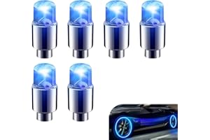 Titwaye 6 PCS LED Tire Valve Stem Caps, Tire Valve Stem Caps Light Up, Flash Lantern Wheel Decoration Accessories, for Car Mo