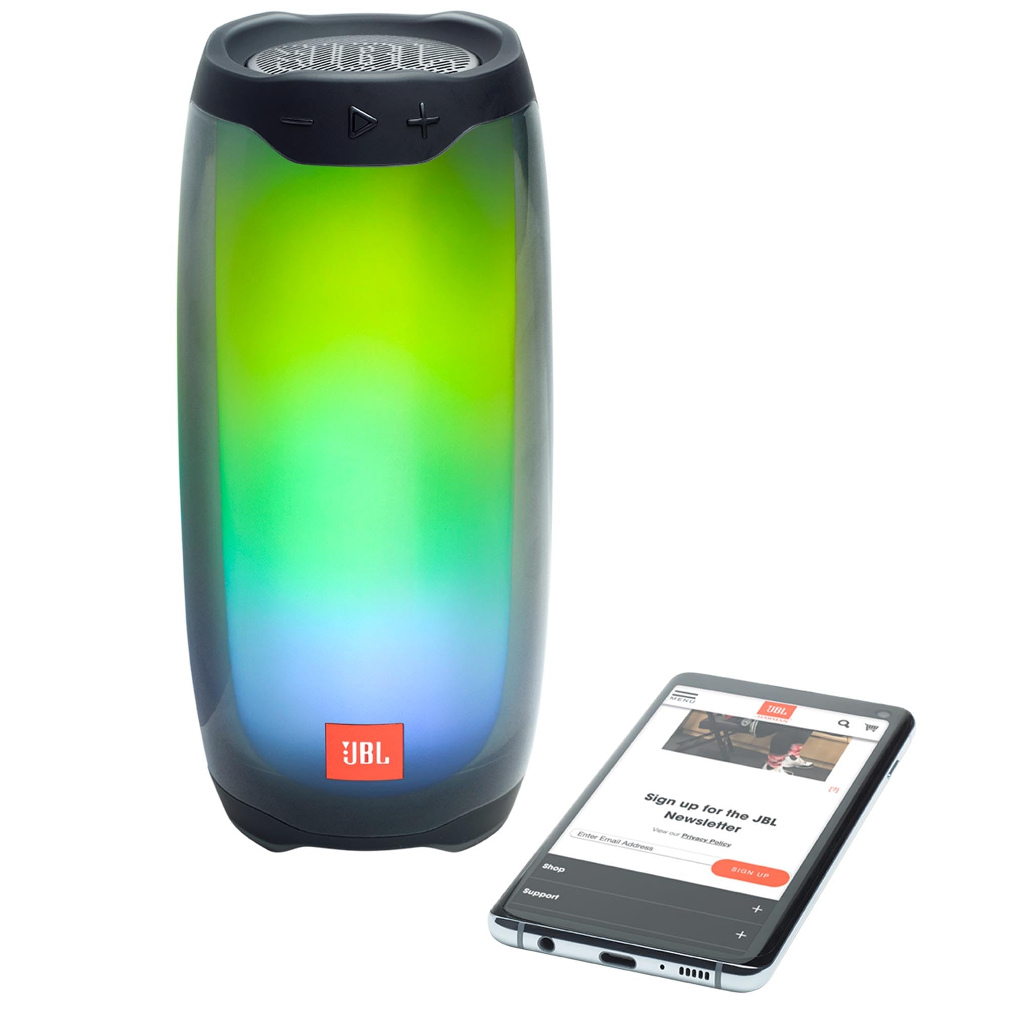 JBL Pulse 4 - Waterproof Portable Bluetooth Speaker with Light Show - Black