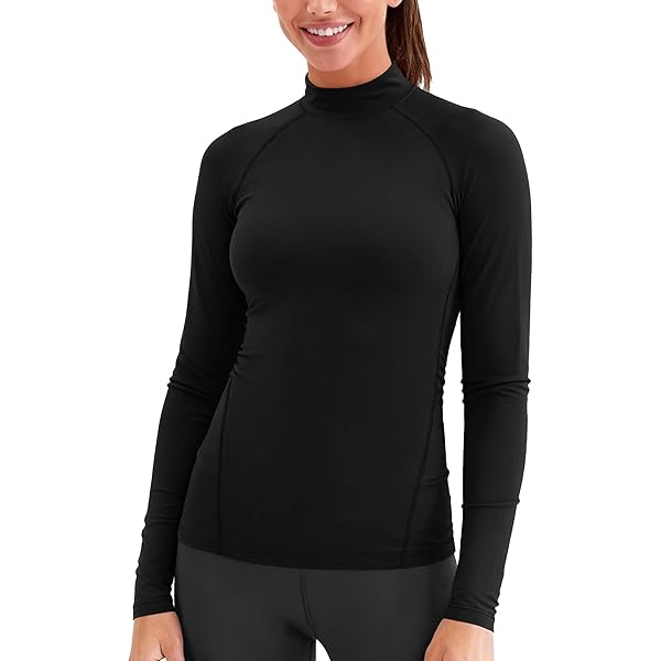 Zengjo Thumb Hole Long Sleeve Shirts for Women Yoga Workout(Black