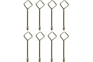 CF LIVING Interior Door Emergency Key, Key Pin for Interior Privacy Door Lock Compatible for Bedroom Bathroom, Square Ring- 8 Pack