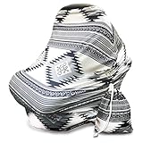 Nursing Breastfeeding Cover Scarf - Aztec Grey - Infant Car Seat Canopy - Shopping Cart - Carseat Covers - Baby gear - Multi Use Blanket Stroller - Perfect Baby Shower Gift for Boys and Girls