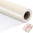 woric Off White Matte Wrapping Paper, 17 Inch X 33 Feet Gift Wrapping Paper for Gifts, Wedding, Baby Shower, Bridal Shower, Birthday, Graduation