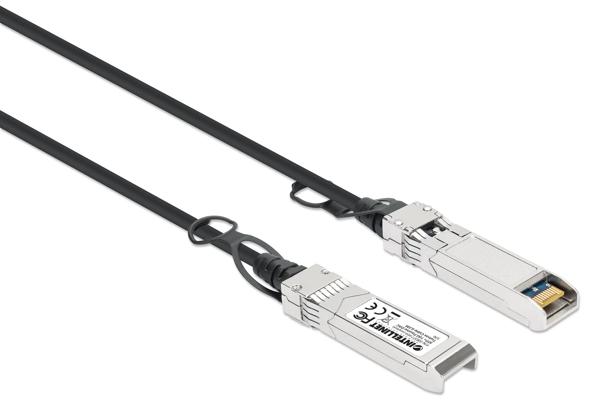 Intellinet SFP+ 10G Passive DAC Twinax Cable SFP+ to SFP+ 5m MSA Compliant for Maximum Compatibility Direct Attach Copper AWG 24 Black