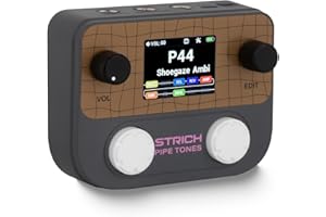 STRICH Pipe Tones Pocket Multi Effects Guitar Pedal for Guitar & Bass, 10 Effect Modules, 125 Effects, 40s Looper, 100 Drum P