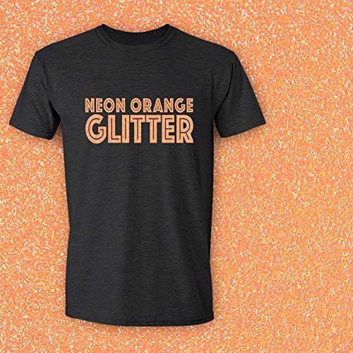 20" Extreme Film Glitter Heat Transfer Vinyl (1 Yard (3 Feet), Glitter Neon Orange)