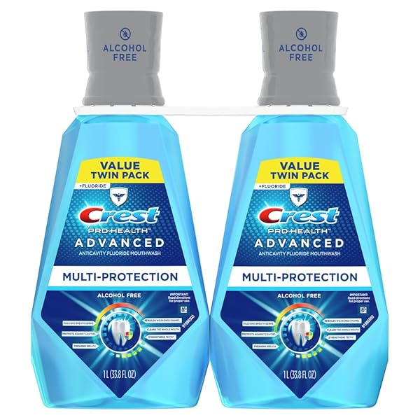 CREST PRO-HEALTH ADVANCED MOUTHWASH, ALCOHOL FREE, MULTI-PROTECTION, FRESH...