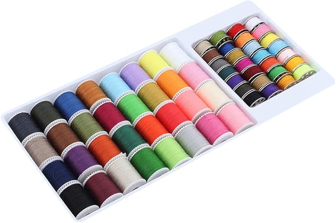 ShawFly Juego de hilos de coser 60 PCS Juego de viaje de costura Caja de hilos