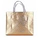 Gesodant Glossy Bling Reusable Grocery Bag Tote Bag With Handle,Non-woven Fashionable Present Bag Gift Bag,Goodies Bag Shopping Bag,Promotional Bag,Totes,Bulk Bags Set Of 12 - Gold