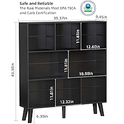YAHARBO 8 Cube Bookshelf,3 Tier Bookcase with