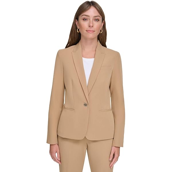 BURBERRY Ladies Loulou Oatmeal Single-Breasted Tailored