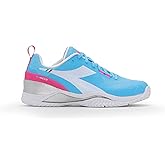 Diadora Women`s Blushield Torneo 2 Clay Tennis Shoes White and Blueprint