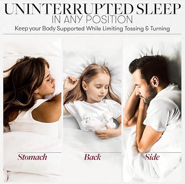 BECKHAM HOTEL COLLECTION BED PILLOWS STANDARD / QUEEN SIZE SET OF 2 – DOWN ALTERNATIVE BEDDING GEL COOLING PILLOW FOR BACK, STOMACH OR SIDE SLEEPERS