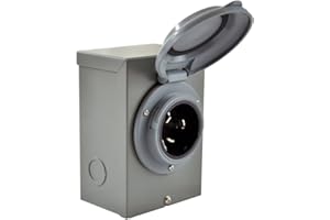 Conntek 80SS2-GYBX 50 Amps 125/250 Volts Power Inlet Box, For Generators Up to 12,500 Watts, Grey Cap