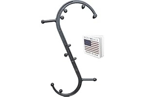 Body Back Buddy Classic USA Made Handheld Massage Cane - Full Body Trigger Point Tool for Deep Tissue Pain Relief - Dual Hooks for Back, Shoulder, Neck - (2.0 Black)