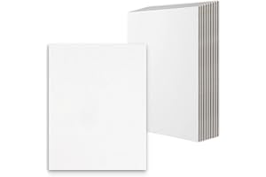 Golden State Art, 10 Pack 8.5x11 One-side White Corrugated Cardboard Sheets, Flat Cardboard Inserts Layer Pads for Mailing, Packaging or Art Crafts photo backing (1/8" Thick)