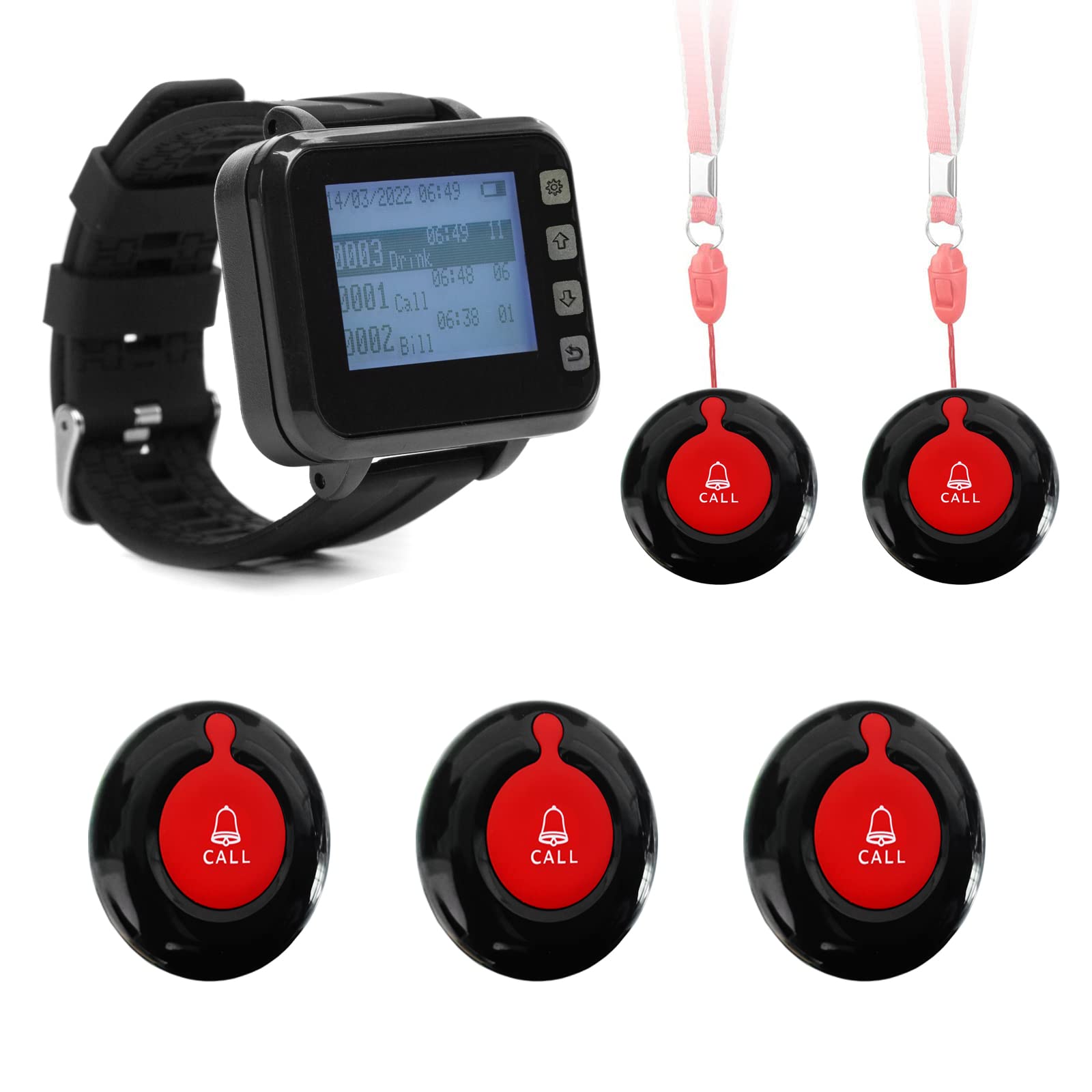 CYSSJF Wireless Caregiver Call Button Life Alarm Nurse Call Button for Monitoring the Elderly at Home