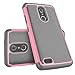 Tekcoo ZTE Max XL Case, ZTE Max XL Cover for Girls, [Tmajor] Shock Absorbing [Baby Pink] Rubber Silicone & Plastic Scratch Resistant Defender Bumper Grip Rugged Hard Cases for ZTE Max XL N9560