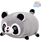 CozyWorld 14'' Raccoon Plush Stuffed Animals Stackable Plushie Squishy Racoon Pillow Special Day Holiday Birthday Gifts for Kids Boys Girls