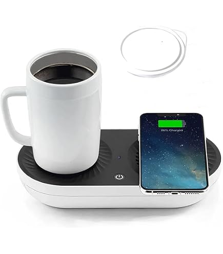 Amazon.com: Auto Car Cup Holder Heating Cooling Drinks Smart Cooler Warmer  Heater for Coffee Beverage Milk (White with Gold): Home & Kitchen