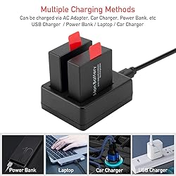 Action Camera Battery Pack, 1350mAh Rechargeable