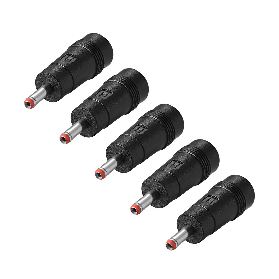 sourcing map 5Pcs DC Power Connector Adapter 5.5mmx2.1mm Female Jack to 3.5mmx1.35mm Male Plug Converter for Laptop Interface CCTV Camera strip lighting