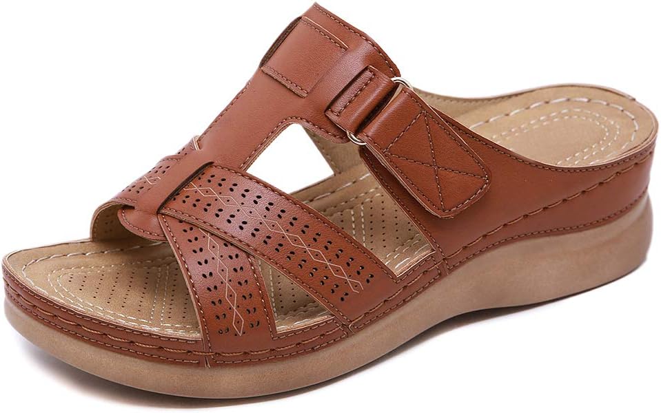 Baovery Sandals Women Premium Orthopedic Open Toe Sandals,Vintage Anti-Slip Sandals Breathable Shoes for Summer