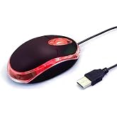 Yadojingcn Wired Mini Optical Mouse with Ergonomic Design, USB Computer Mice for Laptops and PCs,Office and Home,School,Kids (Black, Wired)