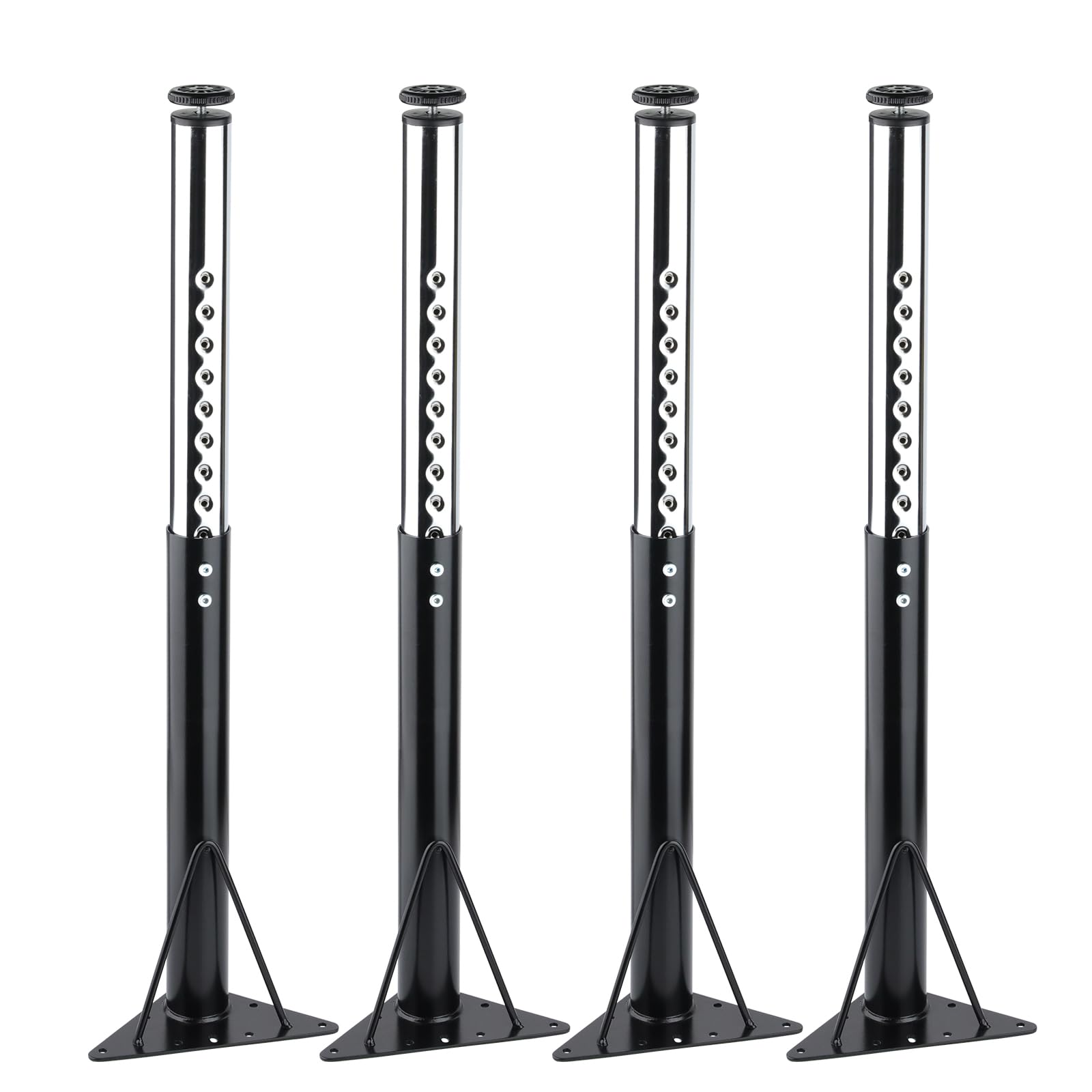 Photo 1 of HAOOAH Adjustable Table Legs, 20-30 inch(51-76cm),Ø50/45mm with Screws,Furniture Legs for Office,Home, Kitchen and Classroom Activity Table(4, Black)