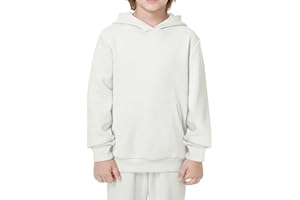 Kid Nation Kids' Soft Brushed Fleece Casual Basic Pullover Hooded Sweatshirt Hoodie for Boys or Girls 4-12 Years