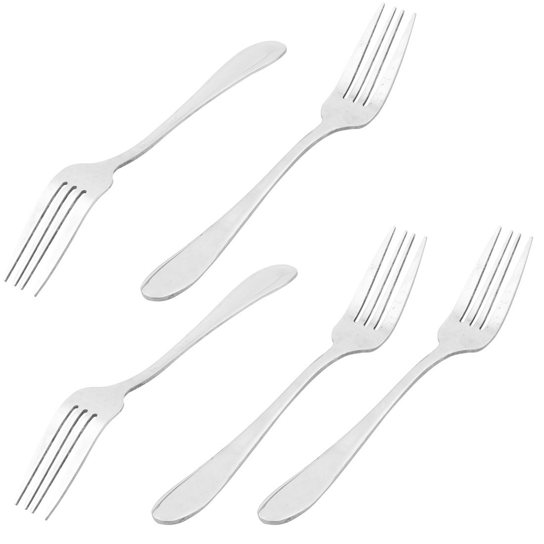 Sourcingmap Stainless Steel Home Restaurant Utensil Fruit Salad Dessert Fork 16cm Long 5pcs