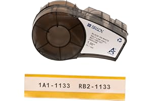 Brady M21-1500-427 14' Length, 1.5" Width, B-427 Self-Laminating Vinyl, Black on White/Translucent Color BMP 21 Mobile Printe