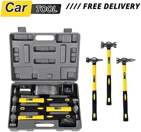 Amazon Fr Gototop Coffret De 7pcs Marteaux Et Tas Outils De Redressage De Carrosserie Panneau De Corps Automobile