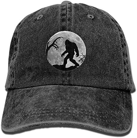 Michgton Funny Bigfoot Sasquatch Full Moon Unisex Funny Adjustable Baseball Cap Dad Hat