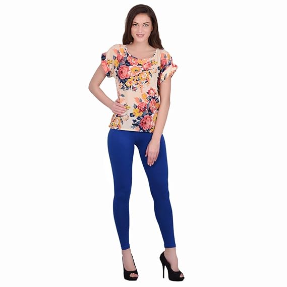 Women's Cotton Leggings,Royal Blue