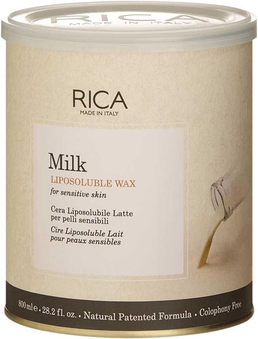 LOJII Rica Milk Liposoluble Wax for Sensitive Skin | Smooth Effective Hair Waxing | Legs Arms Back Chest Full Body Wax for Men & Women (800 ml)