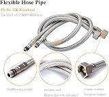 XIFIRY Pack of 2 Flexi Tap Connectors M10 x1/2 600mm Stainless Steel view 2