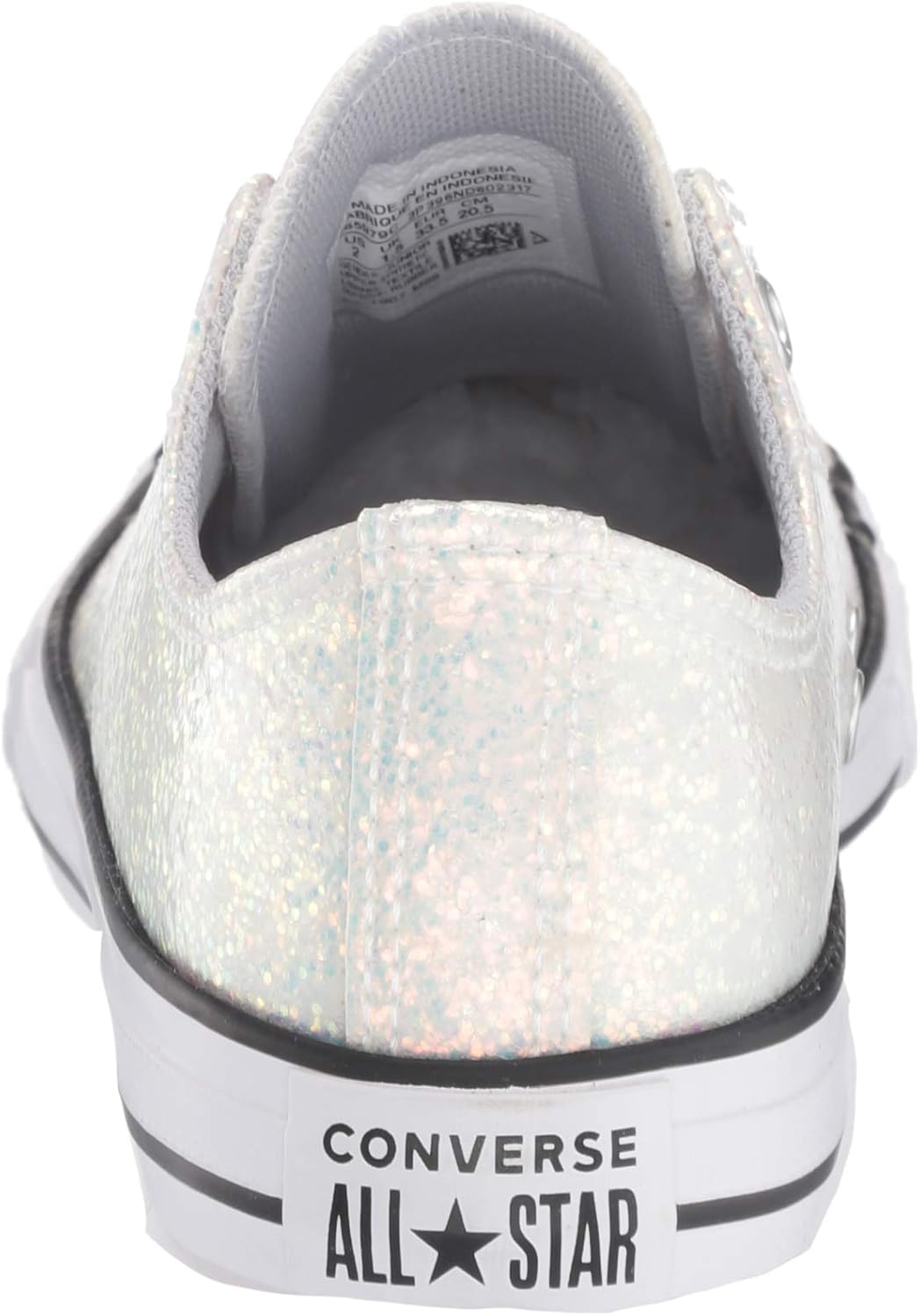 womens converse purple all star glitter ox trainers