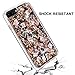 HoneyAKE Case for iPhone 7 Plus Case iPhone 8 Plus Case Handmade Genuine Shells Glitter Bling Shock Absorbing Hybrid Protective Phone Case for iPhone 6 Plus 6s Plus 7 Plus 8 Plus, Rose Gold