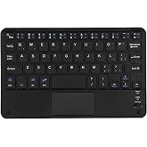 Yctze Wireless Bluetooth Keyboard, Compact Touchpad Design | Lightweight, Rechargeable 280mAh battery, Compatible with Android and