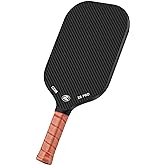 CZRR Pickleball Paddle, Edgeless Style 3K Raw Carbon Fiber Surface High Grit & Spin,USA Pickleball Approved, 16MM Polypropylene Honeycomb Core, Designed for Unmatched Control and Added Power