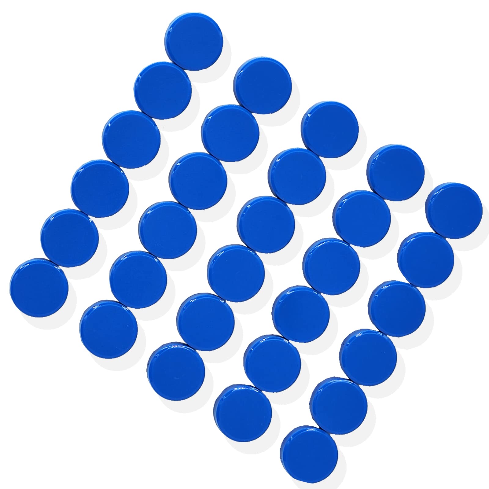 ZDZBLX Fridge Magnets, 30 Pack Strong Small Round Magnets for Whiteboard & Fridge, Colourful Craft Magnets for Home, School & Office, Cute Mini Magnetic Dots for Refrigerator, Noticeboard, Blue Magnet