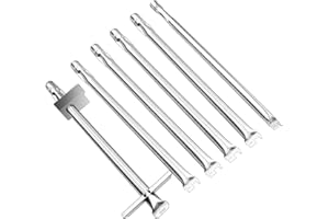 Plowo 67557 Grill Burner Tubes for Weber Summit 460 470 Gas Grills, Grill Replacement Parts for Weber Summit Pipe Burner Tubes, 6 Pack