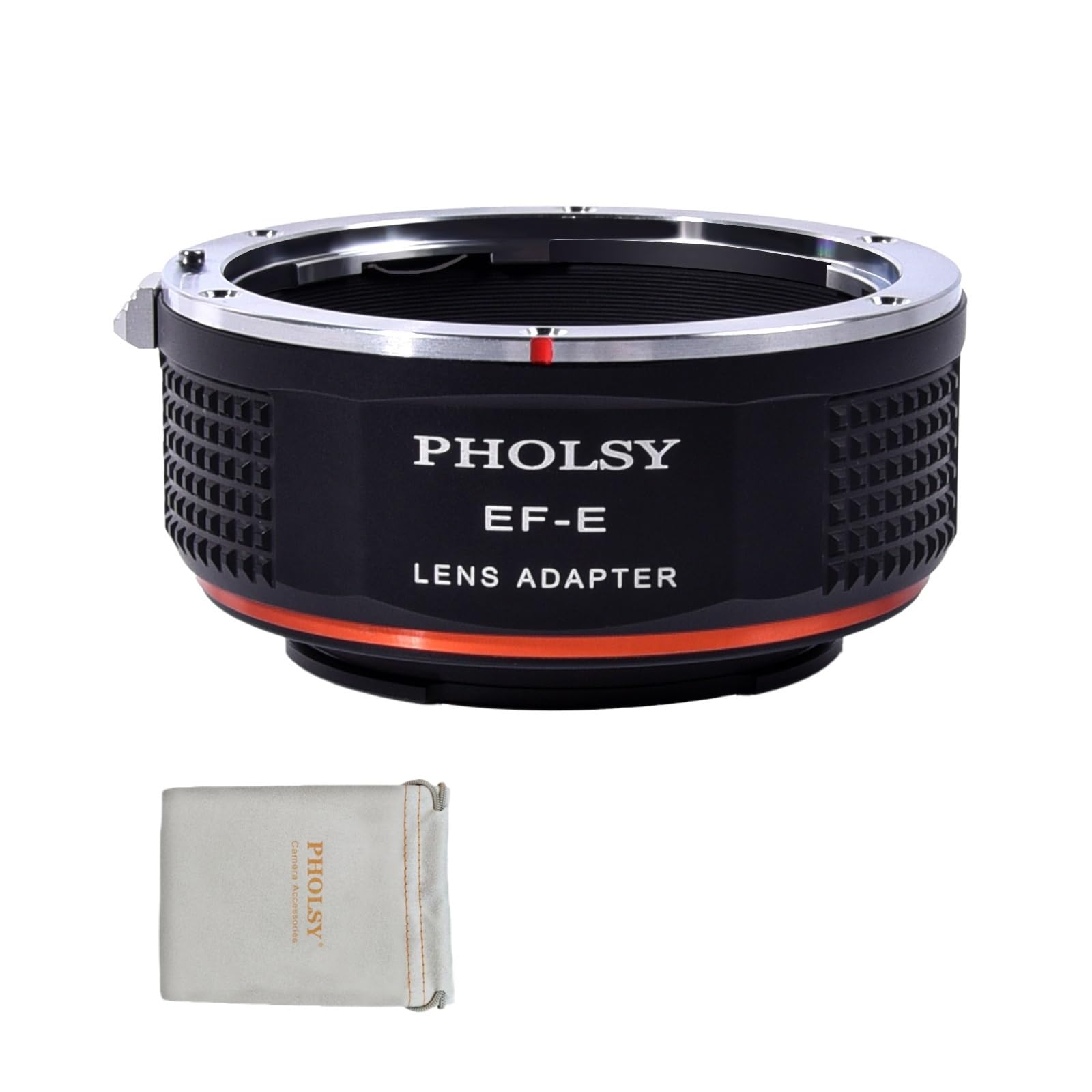 PHOLSY Lens Mount Adapter Manual Focus: Compatible with Canon EF (EF-S) Lens to Sony E (NEX) Camera Body