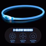 SerDa-Run Light Up Collar Blue Rechargeable USB 3 Modes Adjustable view 3