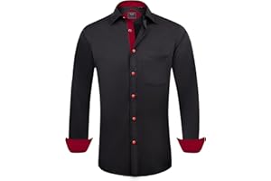 Alimens & Gentle Mens Long Sleeve Dress Shirts Wrinkle Free Casual Button Down Shirts