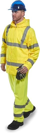 Portwest H441 Waterproof Hi Vis Rain Trousers Yellow Large view 3