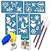 104 No Mess Foolproof Face & Body Paint Stencils - No Art Skills Required - for Kids 3+ Up. Fun for Birthday Parties, Events, Christmas or Gift by Ava and Frank
